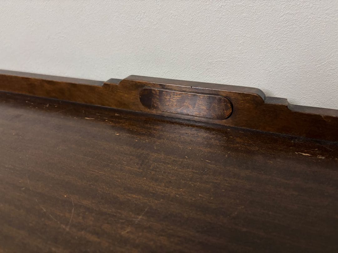 ヴィンテージ神戸洋家具 ダークブラウン 木製キャビネット ガラス扉