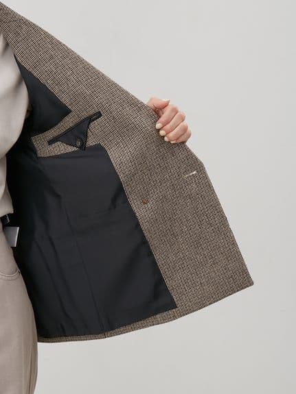 【週末限定セール】Mila Owen チェック金釦ダブルブレストブレザー