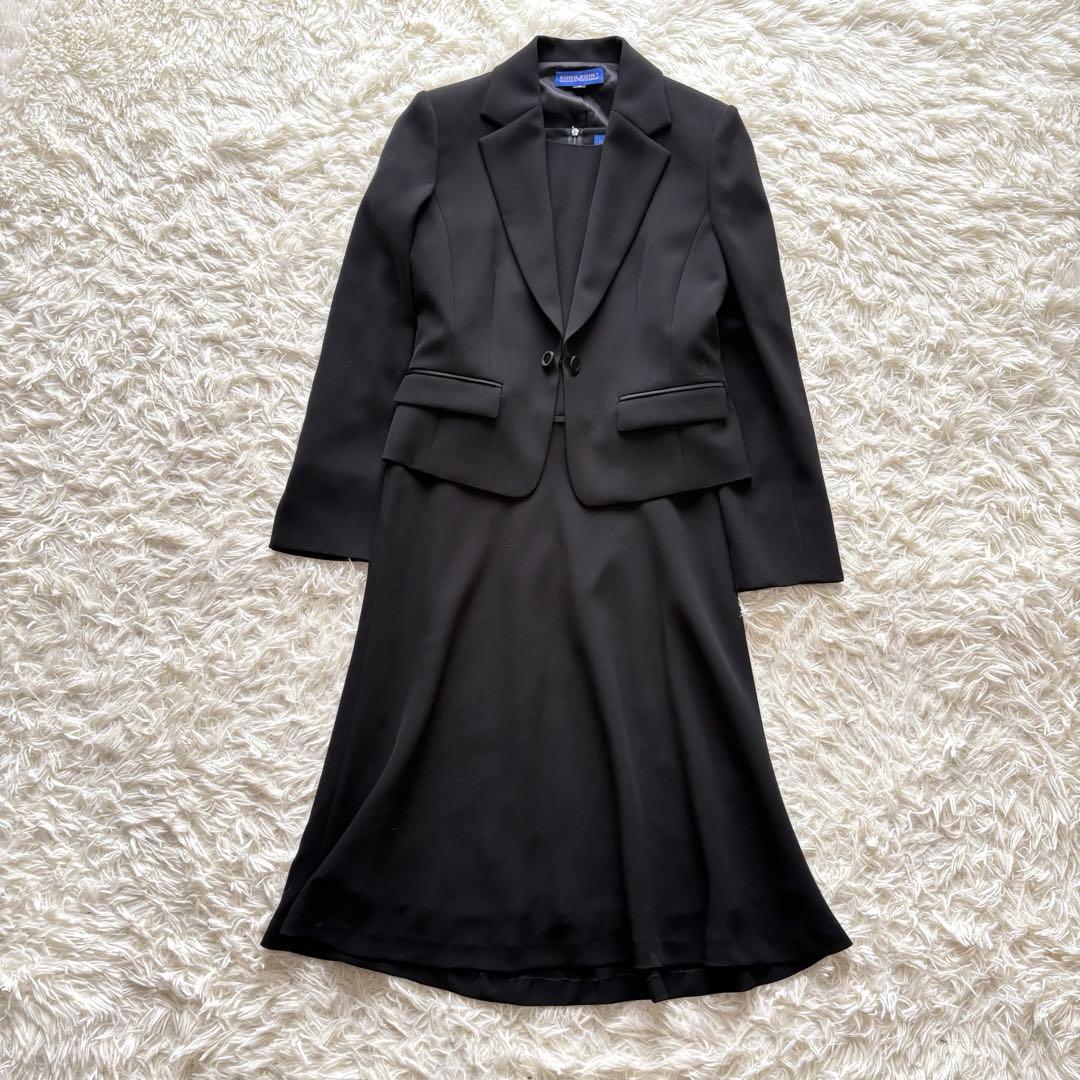 東京ソワール ワンピースセットアップ上下13礼服ブラックフォーマルスーツ 美品