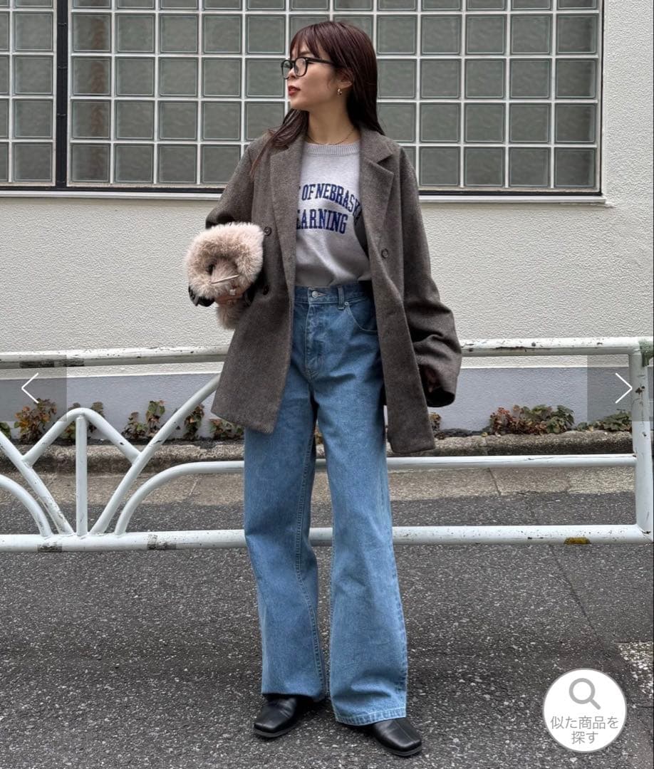 【高見え】CIAOPANIC TYPY オーバージャケット　ツイード