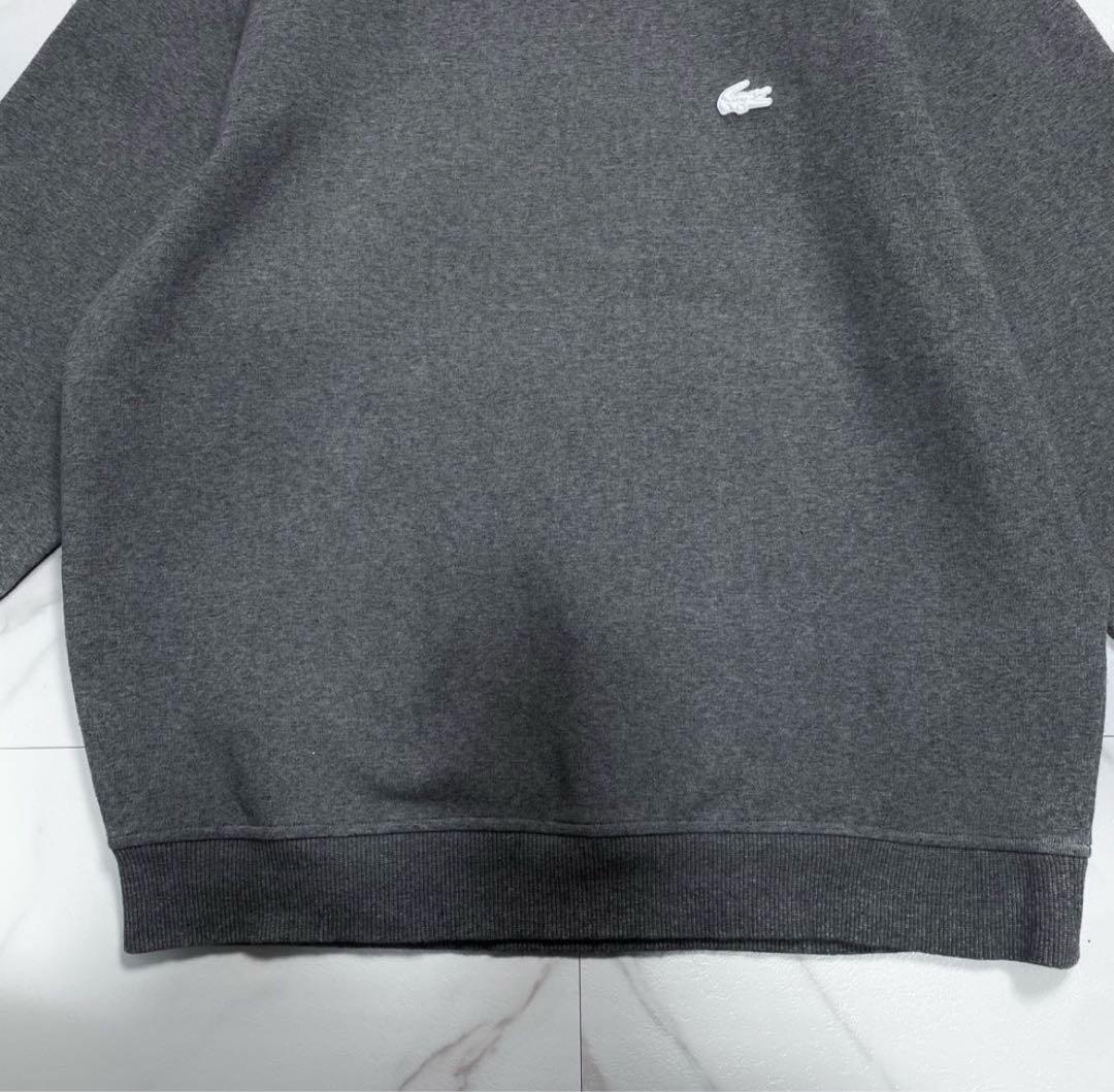 LACOSTE ラコステ コットンブレンド ネックロゴ　スウェット プルオーバー