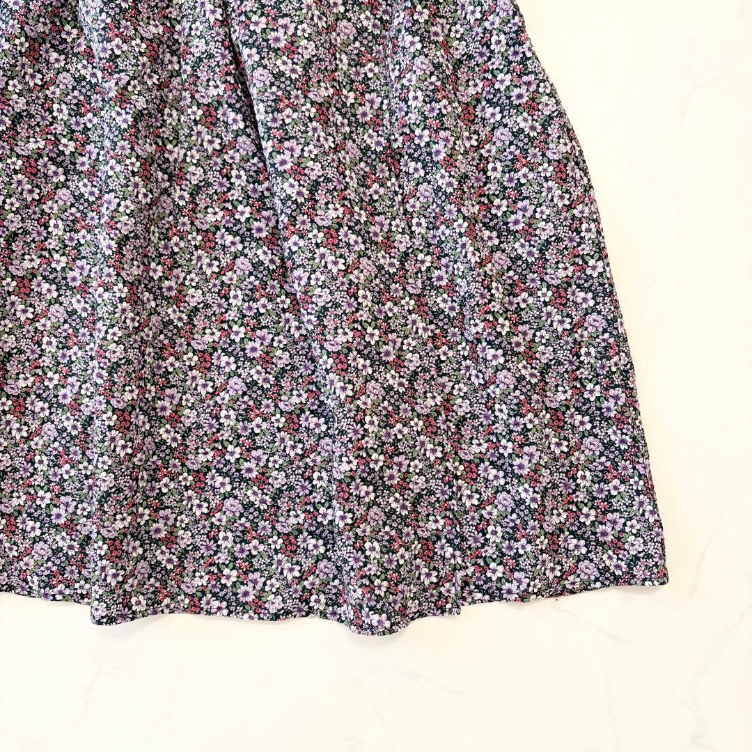 OBLI オブリ ワンピース フラワー ロング 新品 ラップ 花柄 パープル