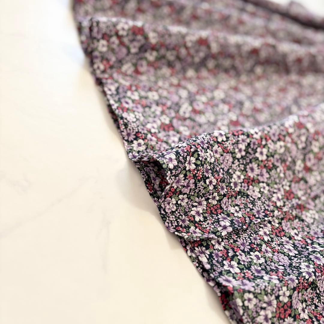 OBLI オブリ ワンピース フラワー ロング 新品 ラップ 花柄 パープル