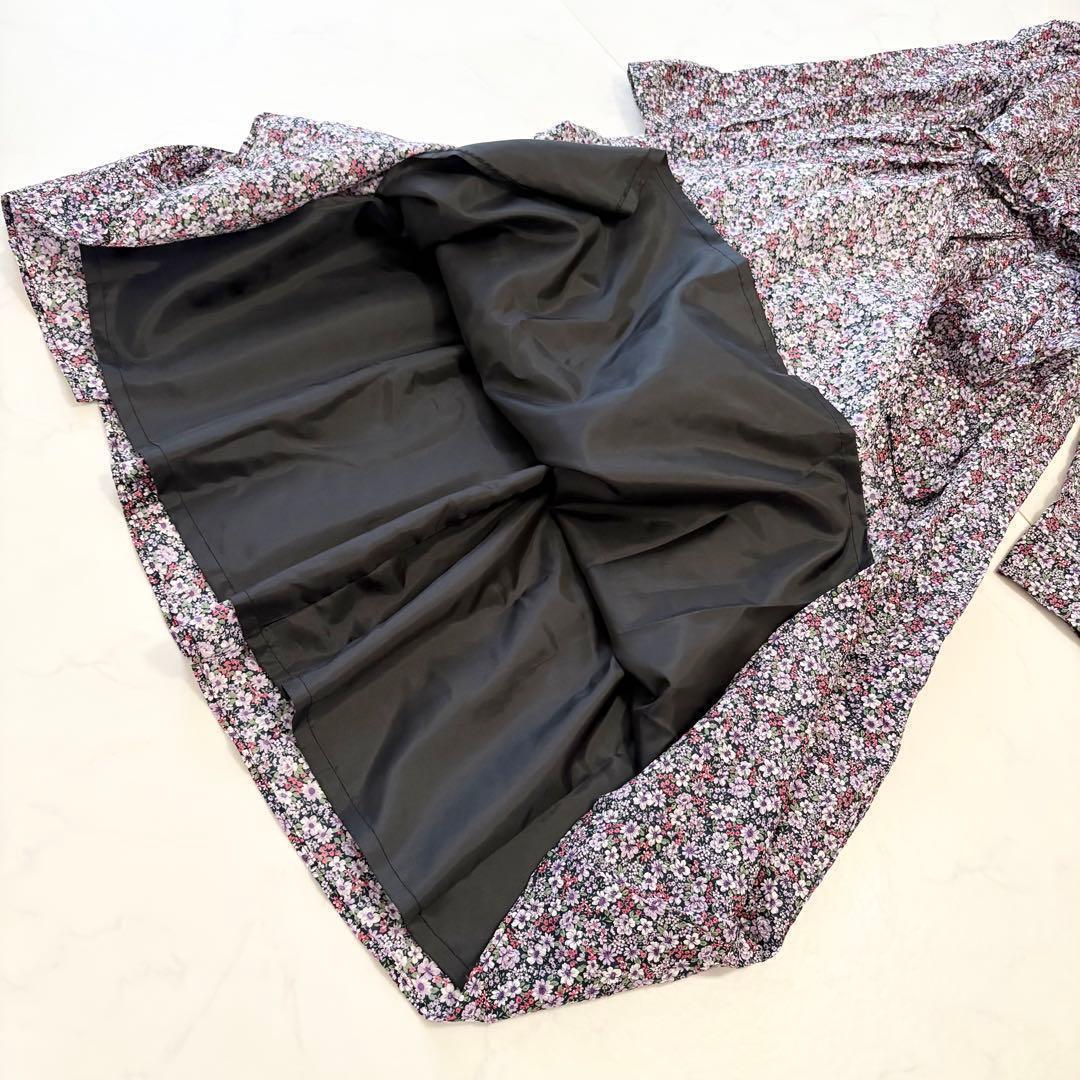 OBLI オブリ ワンピース フラワー ロング 新品 ラップ 花柄 パープル