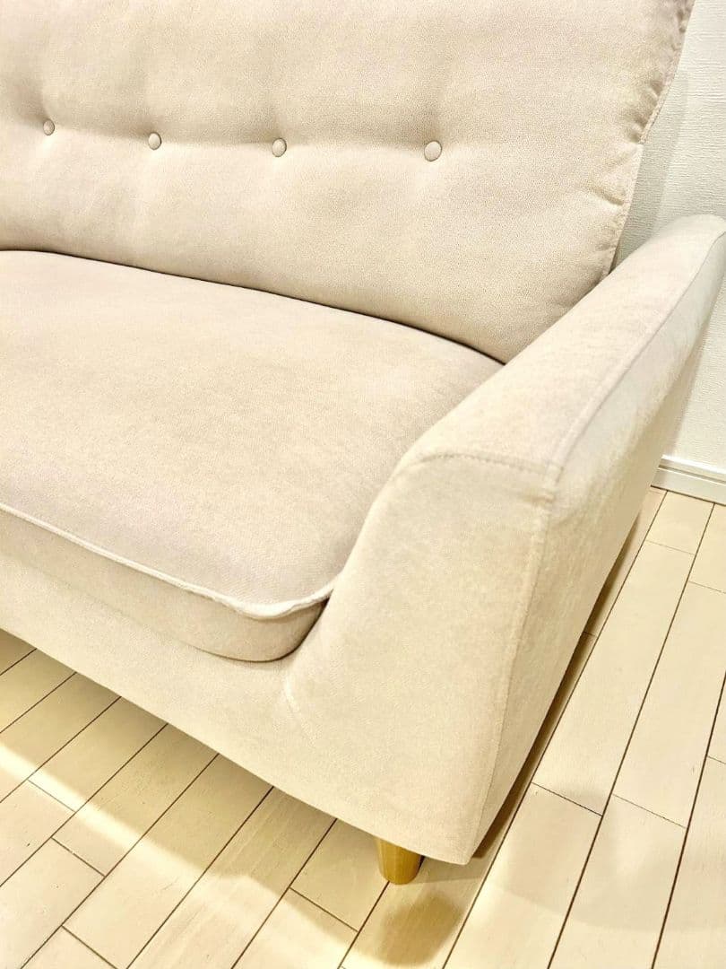 【HONO hono】ニトリ　コンパクトソファ 2人掛け　ベージュ 送料込