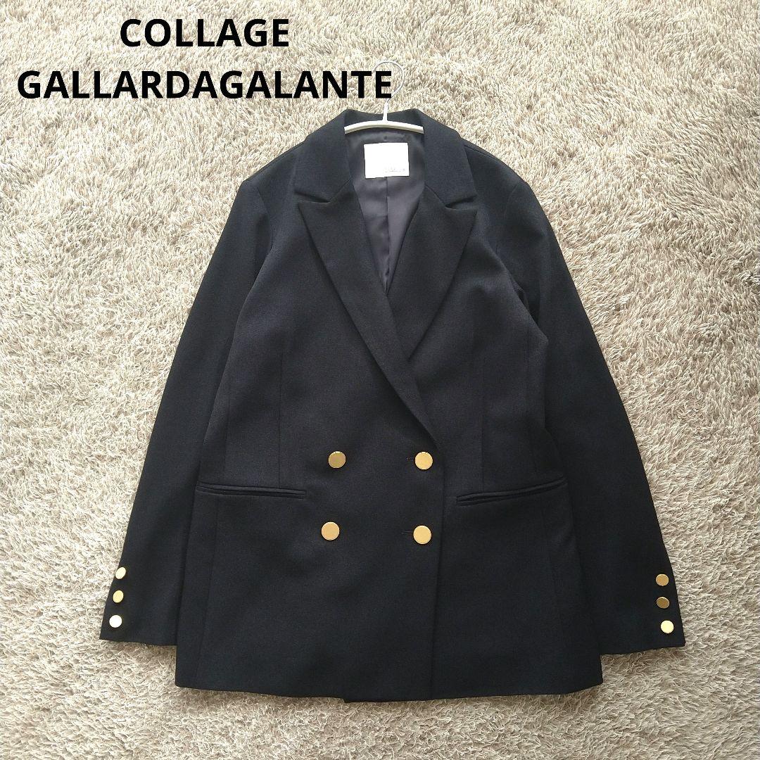 コラージュガリャルダガランテ ウールライクダブルジャケット 金ボタン 紺ブレ