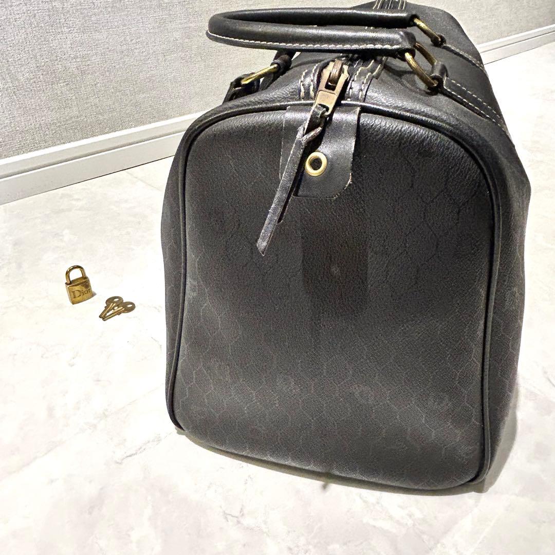 Christian Dior/ディオール ブラック ボストンバッグ 南京錠　鍵付