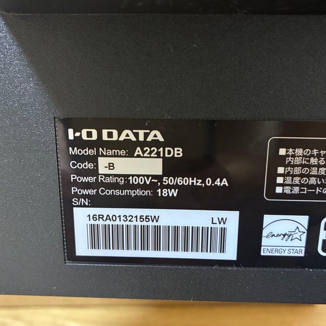 3辺フレームレス　21.5型ワイド液晶ディスプレイ　LCD-A221DBX