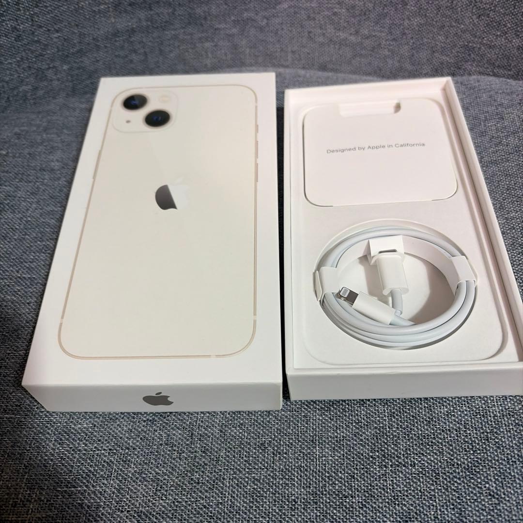 【状態〇】Apple iPhone13 スターライト本体箱ケーブル付128GB