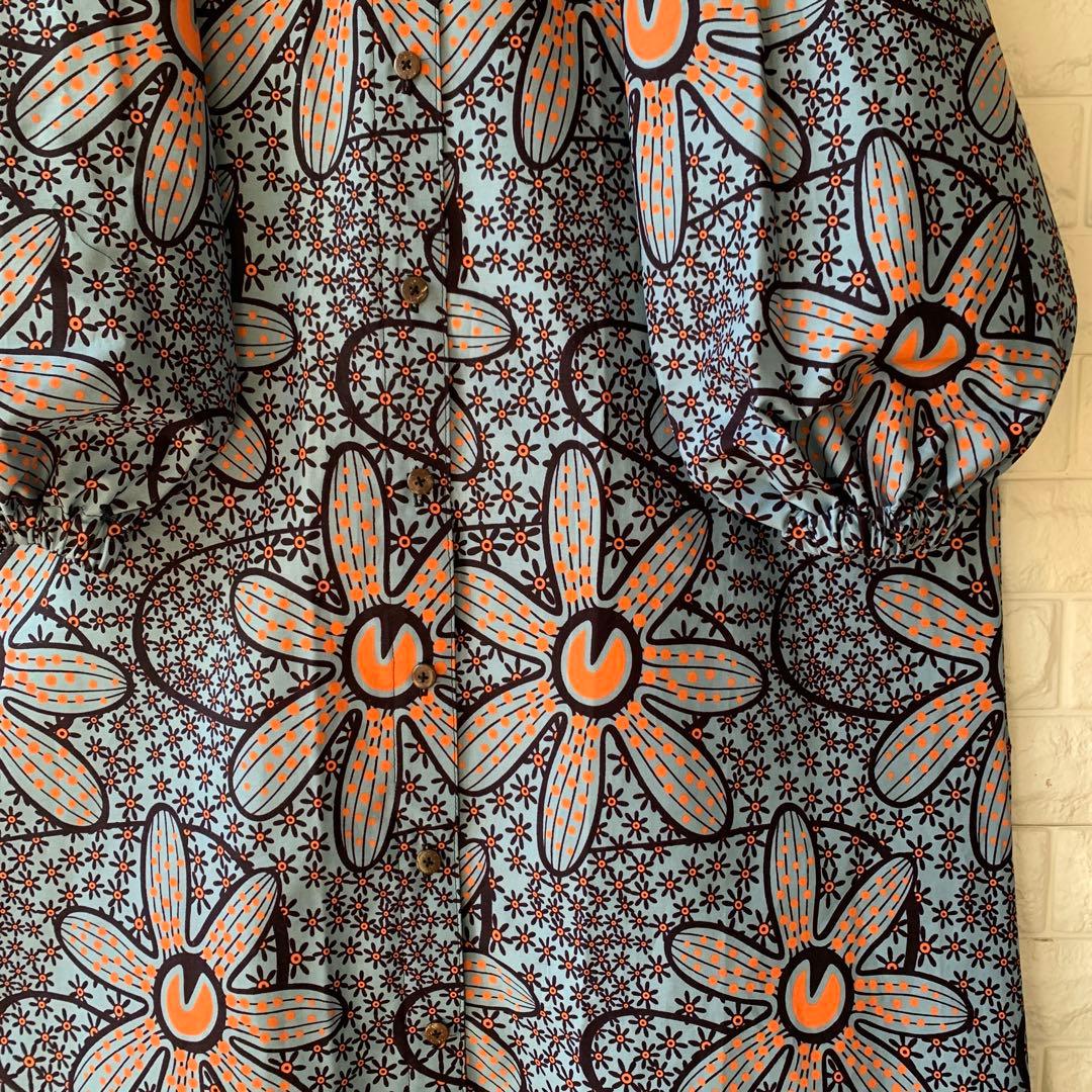 アフリカン　ストレートワンピース