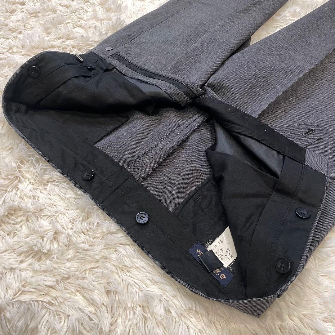 ブルックスブラザーズ 40REG モヘヤ混 セットアップ スーツ グレー