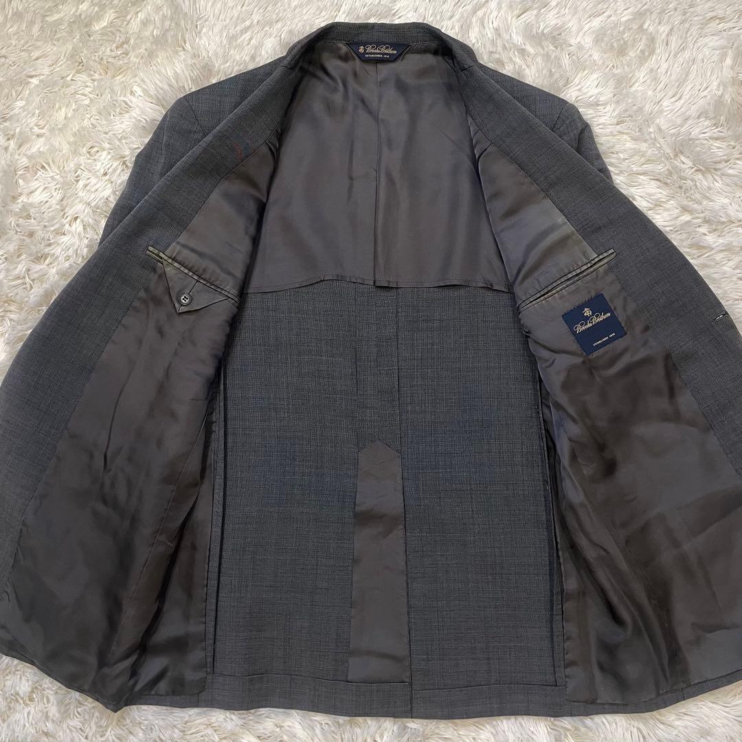 ブルックスブラザーズ 40REG モヘヤ混 セットアップ スーツ グレー