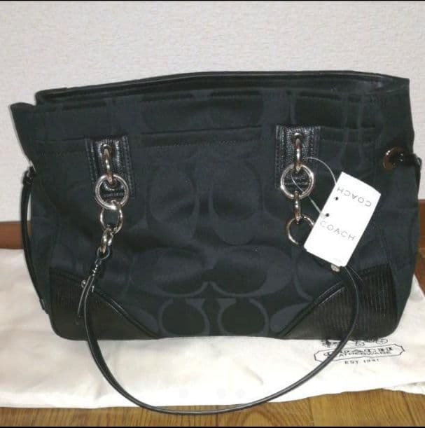 【場地】COACH シグネチャーバッグ ブラック