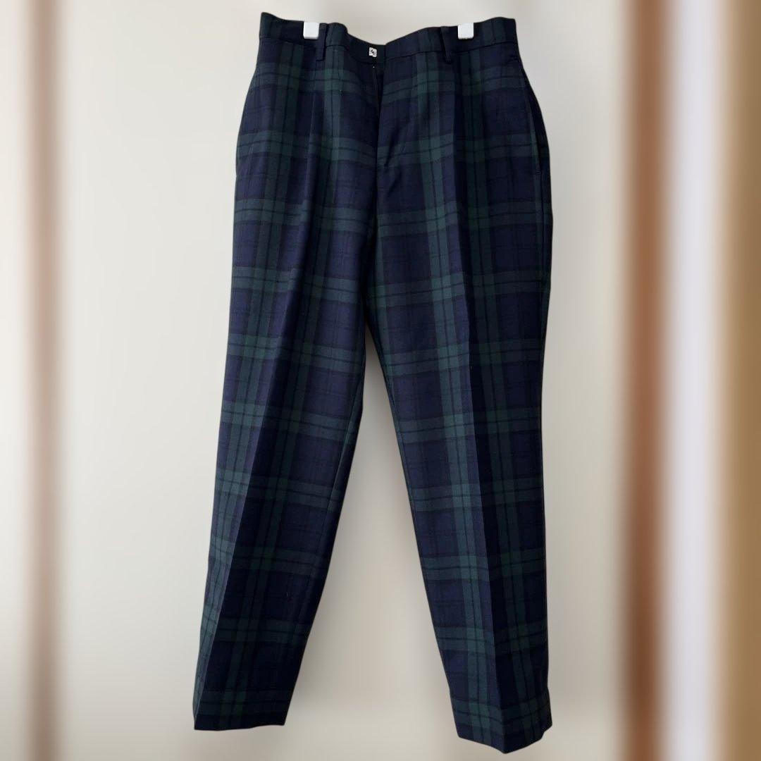 BEAMS BOY ポリエステル ウール シンチ バック スラックス　尾州ウール