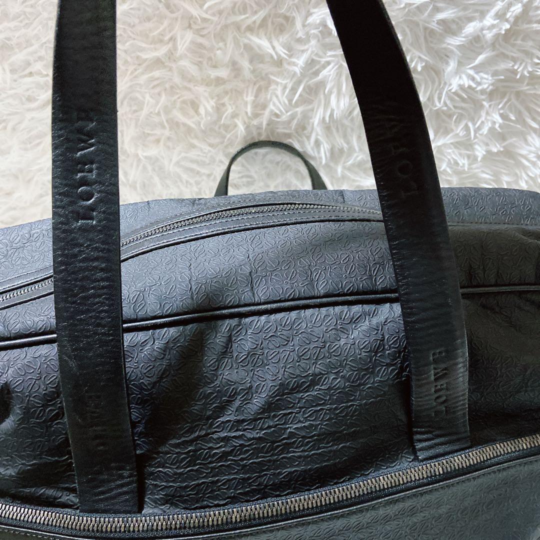 希少⭐️ LOEWE ロエベ　ボストンバッグ　アナグラム　総柄　肩掛け　大容量