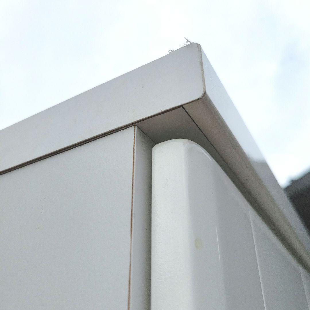 日本製 ガラス扉付き 大型食器棚 キャビネット ホワイト