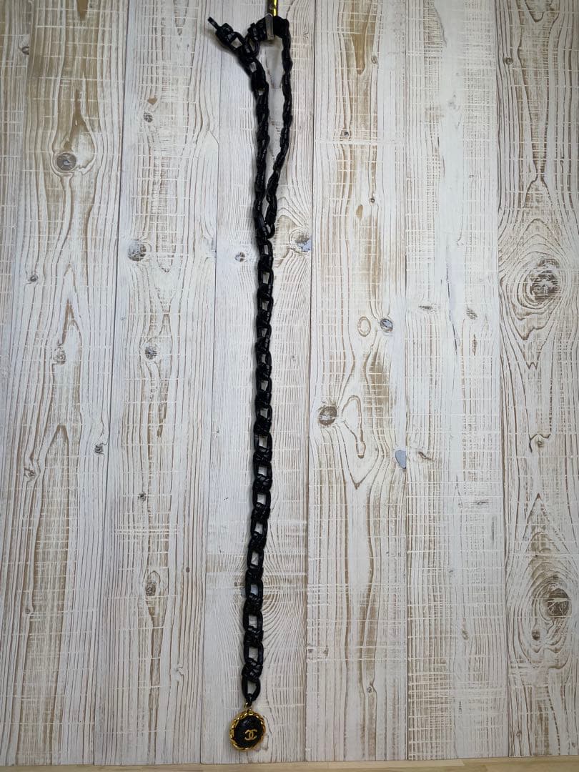 CHANEL ブラックレザー ベルト