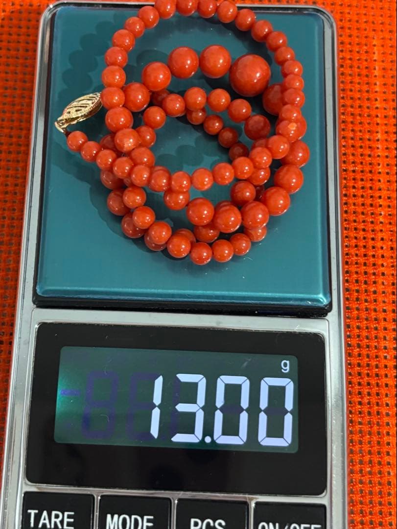 天然赤珊瑚ネックレス