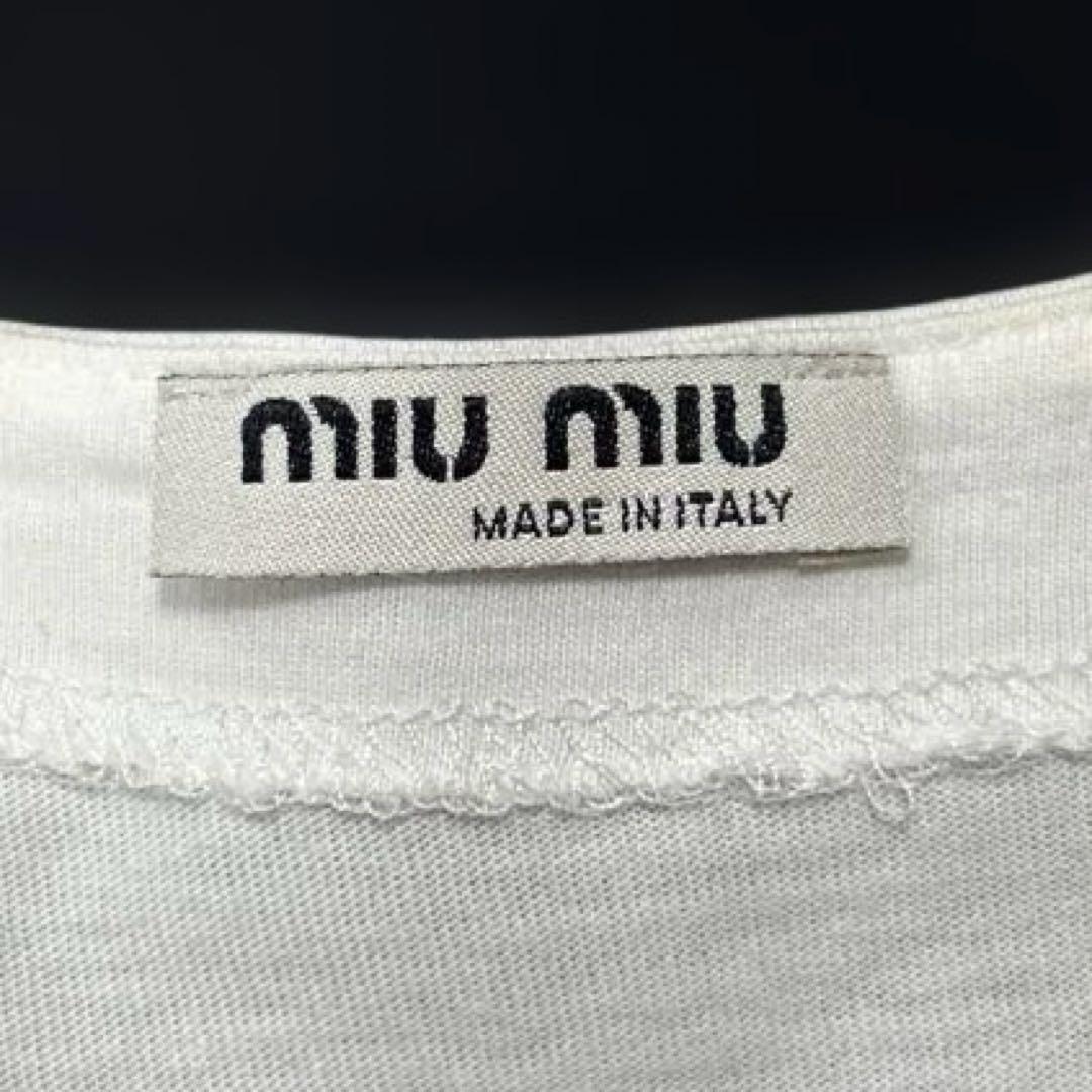 最終値下げ✨miumiu／Vネック フレンチスリーブ チュニック・ワンピース