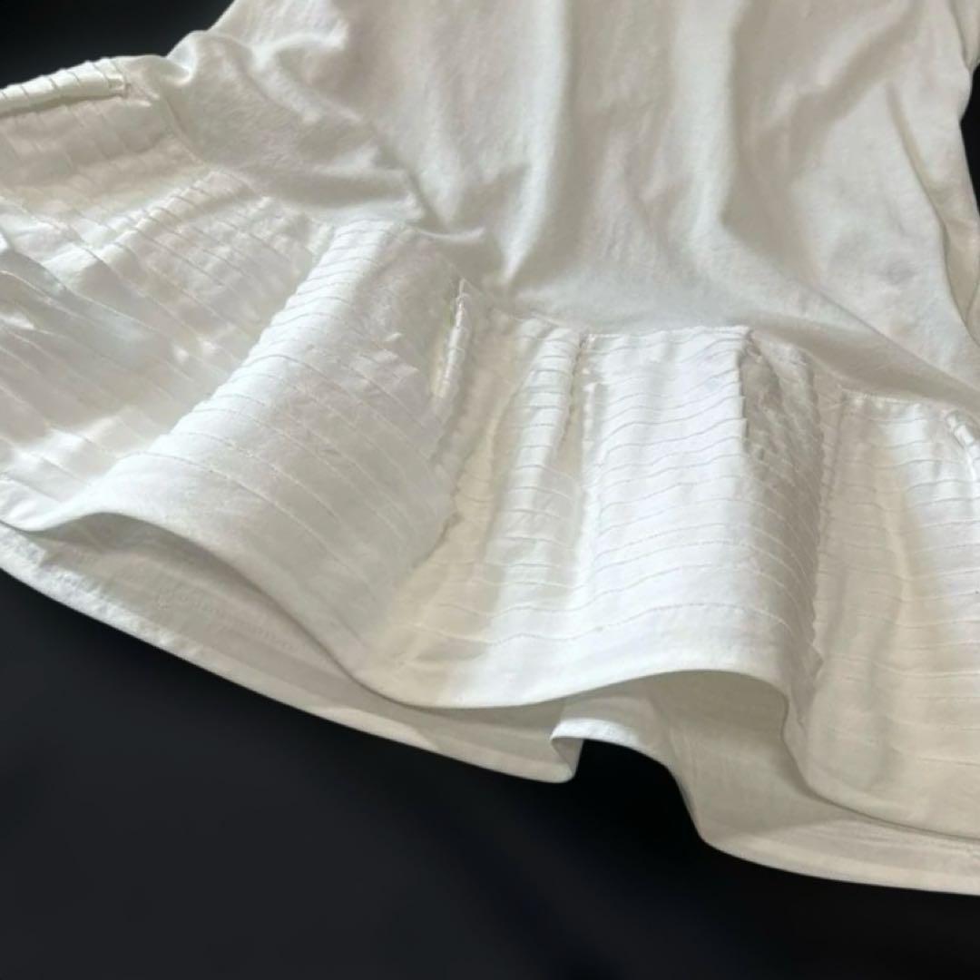 最終値下げ✨miumiu／Vネック フレンチスリーブ チュニック・ワンピース