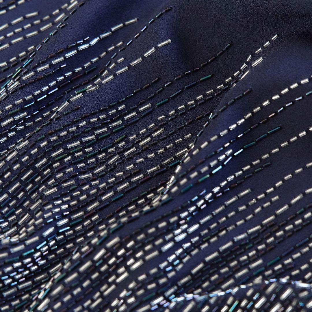 ◎当日発送可能【美品】ハナエモリ　11号相当　ネイビー　セレモニードレス　ロング