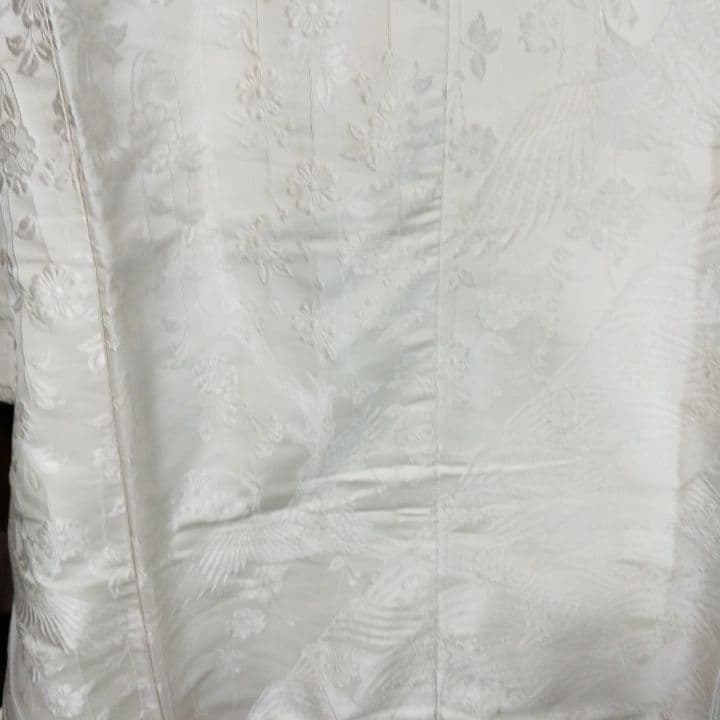 白無垢 唐織り 鶴に草花模様J