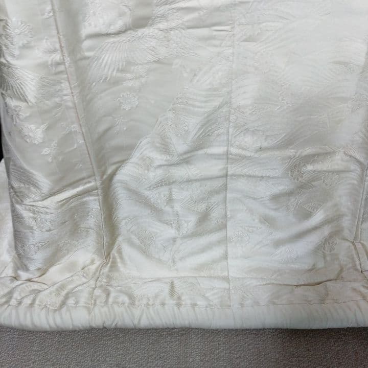 白無垢 唐織り 鶴に草花模様J