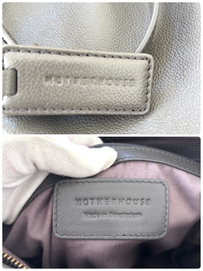 極美品　MOTHER HOUSE k2wayBACKPACK グレー　牛革