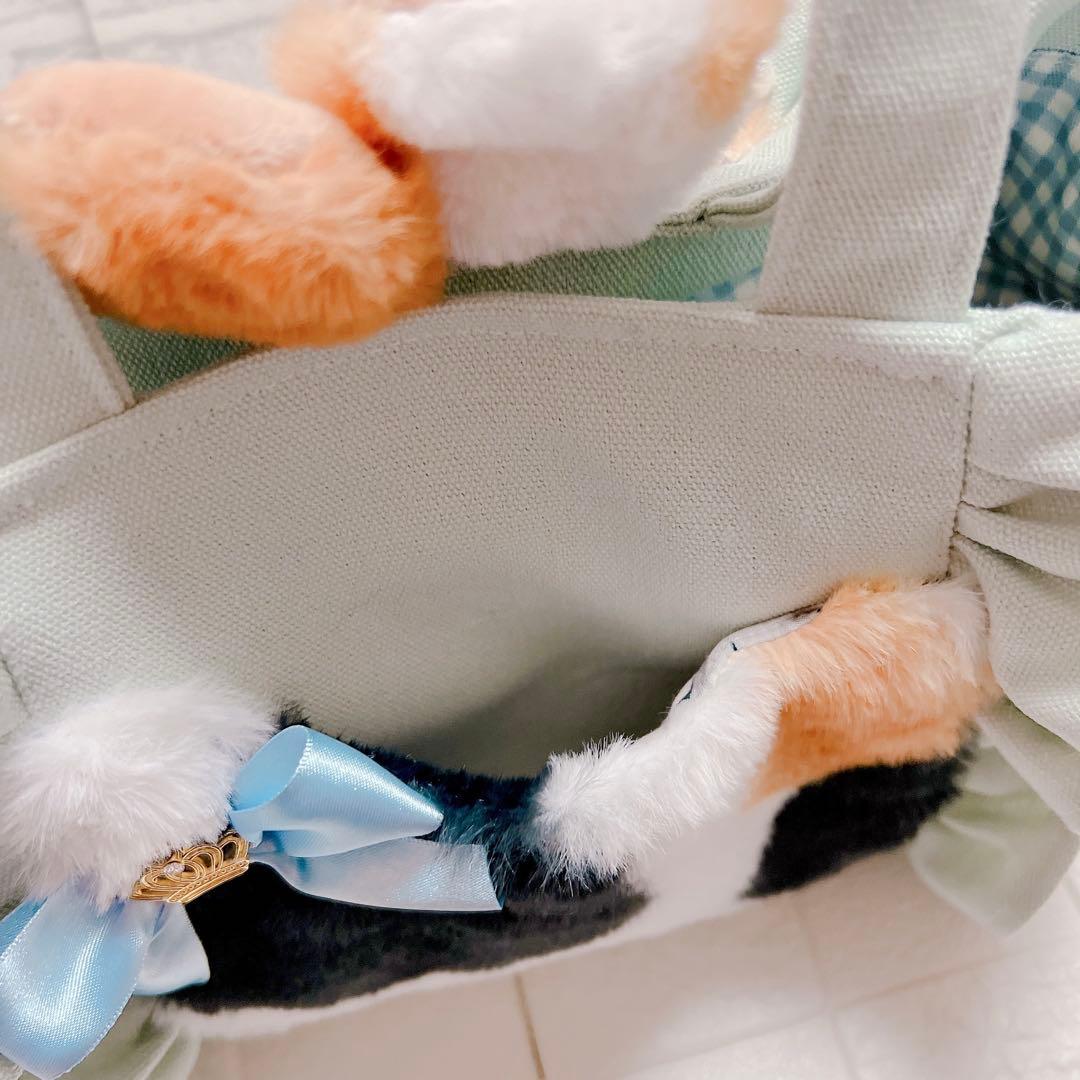 コヤンイサムチョン ヒョウ柄 猫 フリルトートバッグ うさ耳