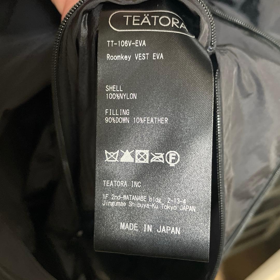テアトラ（TEATORA）　ダウンベスト サイズ2 【室内試着のみ】
