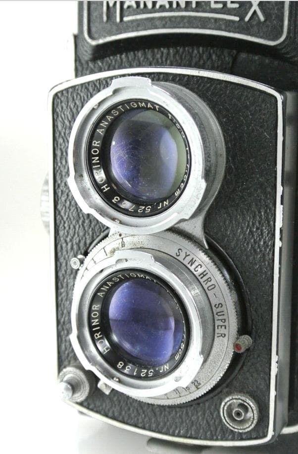 レア・ヴィンテージMANANFLEX 二眼レフカメラ1950年代F-1:3.5