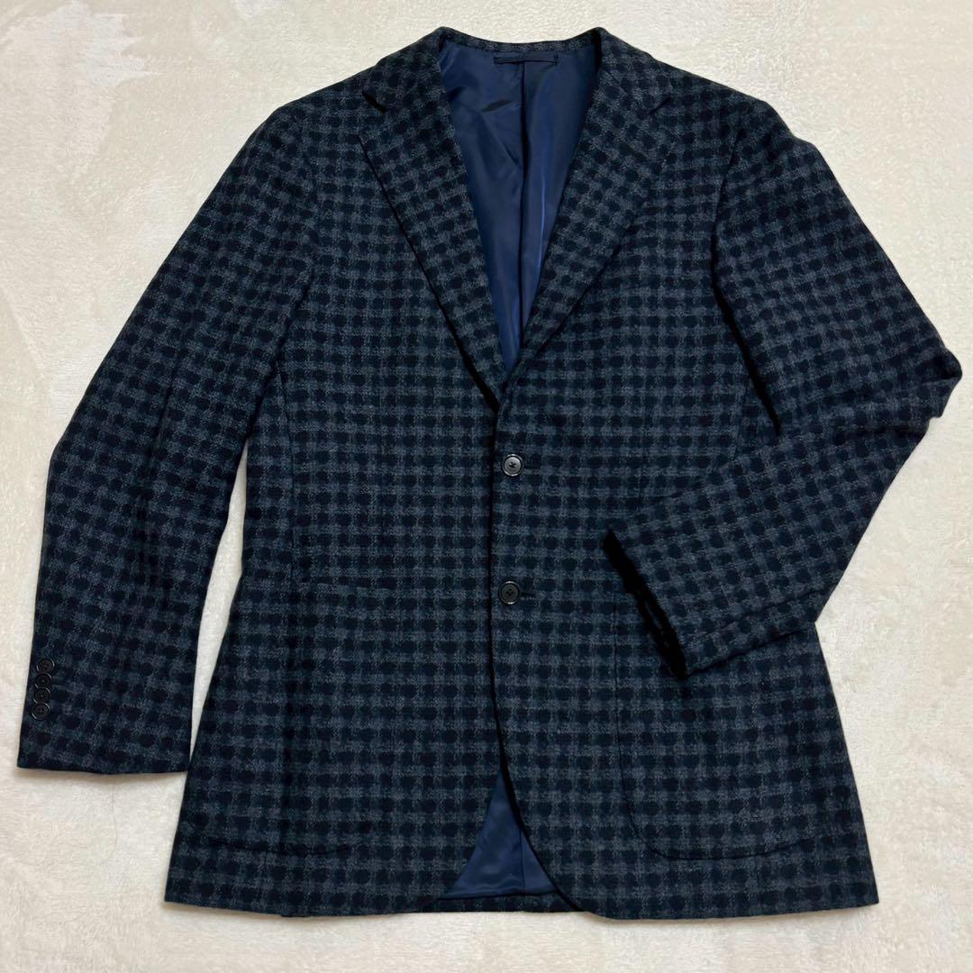 極美品✨BEAMS F ビームスエフ　チェック　ツイードジャケット　サイズ50