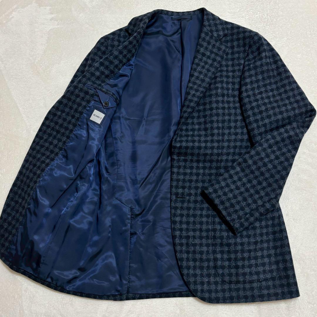 極美品✨BEAMS F ビームスエフ　チェック　ツイードジャケット　サイズ50
