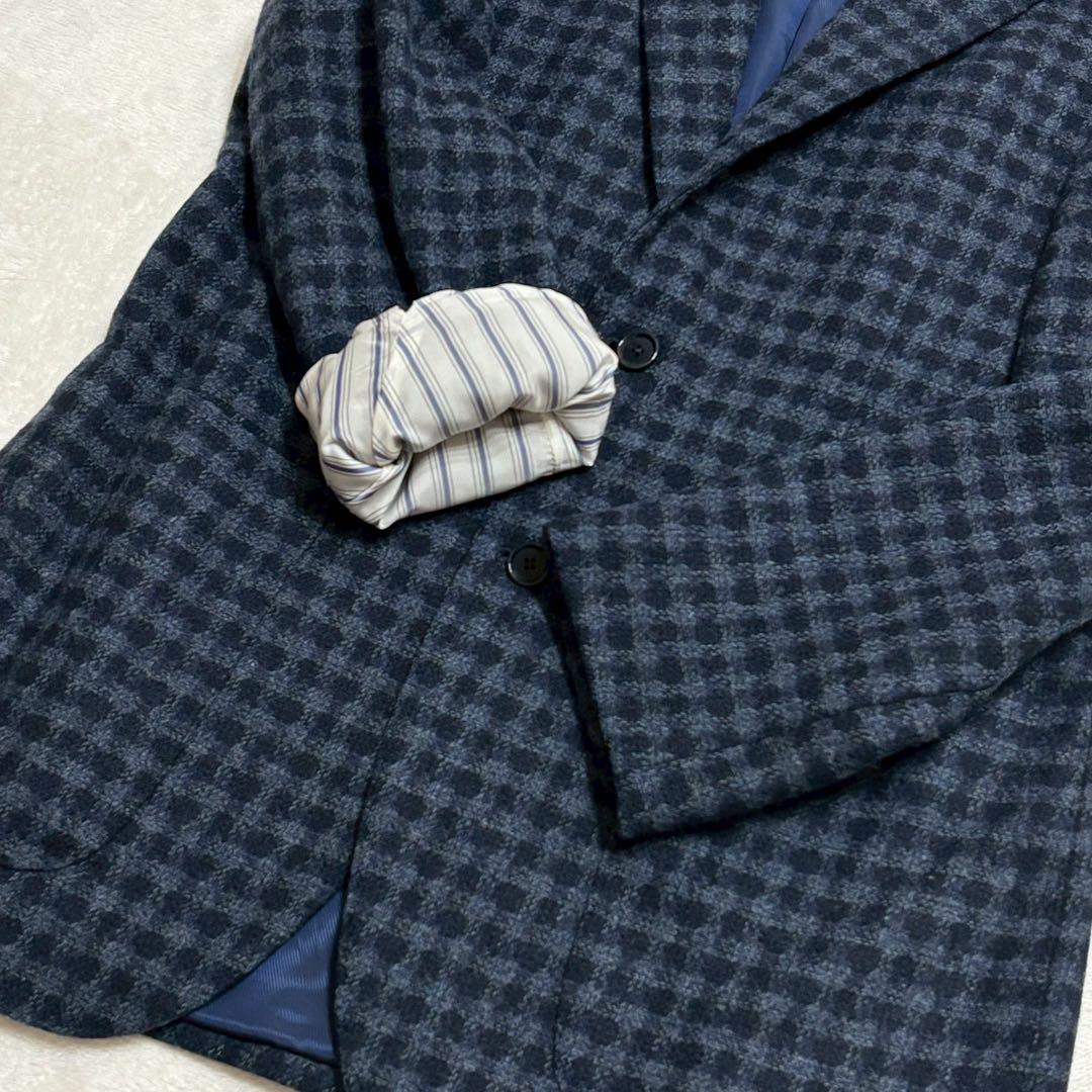 極美品✨BEAMS F ビームスエフ　チェック　ツイードジャケット　サイズ50