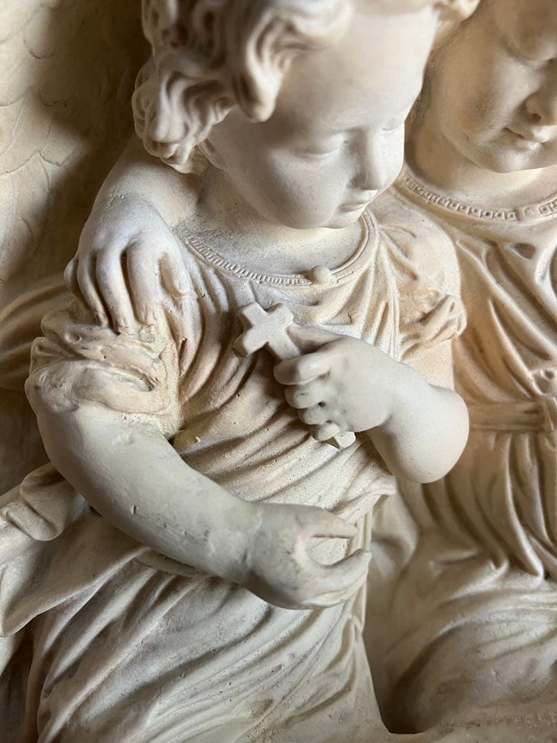 幼い天使たちの聖水盤　フランスアンティーク