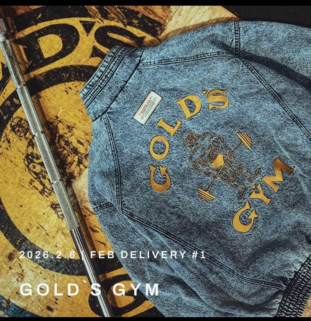 新品ゴールドジム ヴィンテージ加工 デニムジャケット Mサイズ