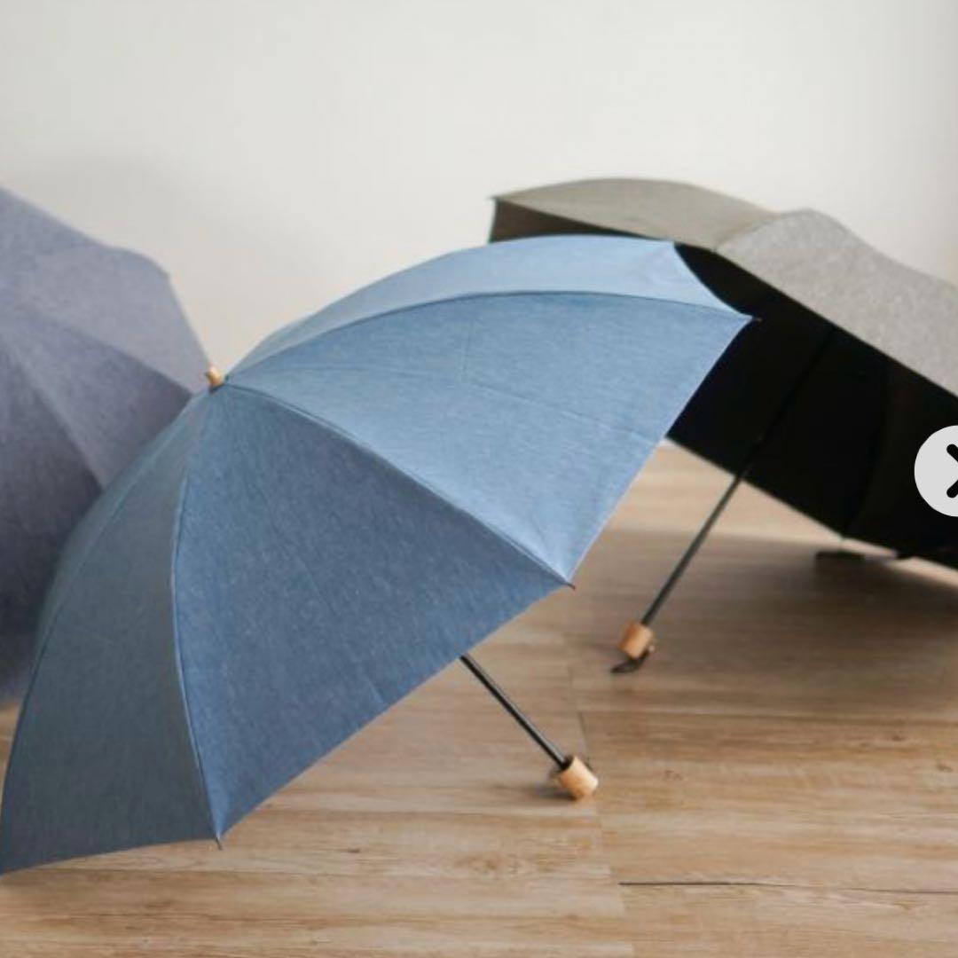 ikkuu　小宮商店晴雨兼用男女兼用　折りたたみ傘新シャンブレーシェード