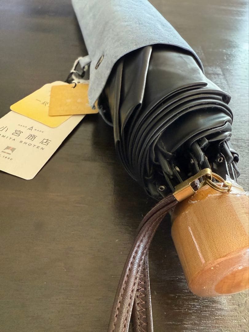 ikkuu　小宮商店晴雨兼用男女兼用　折りたたみ傘新シャンブレーシェード