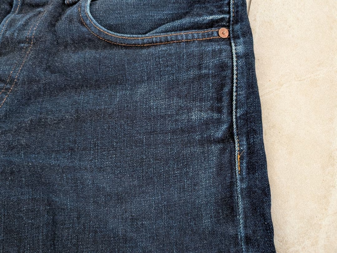 RRL スリム フィットジーンズ 真紺 サイドステッチ 赤耳　W32×L30