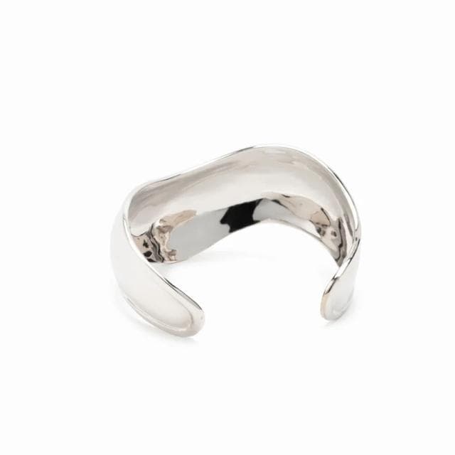 JAMIRAY ジャミレイ Wavy Silver Bangle カフバングル