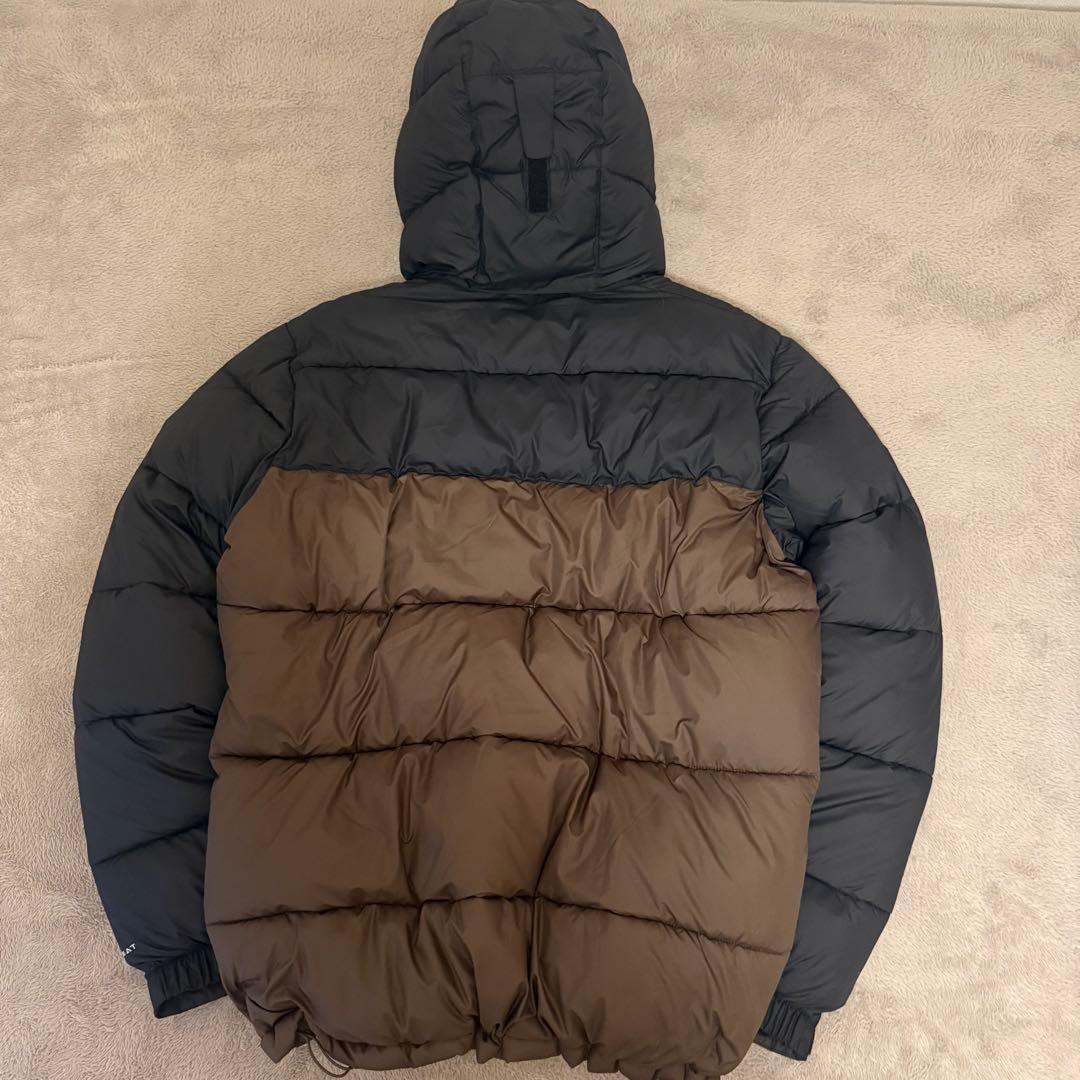 【超極暖！】Columbiaフード付きダウンジャケット　ブラウン　ブラック