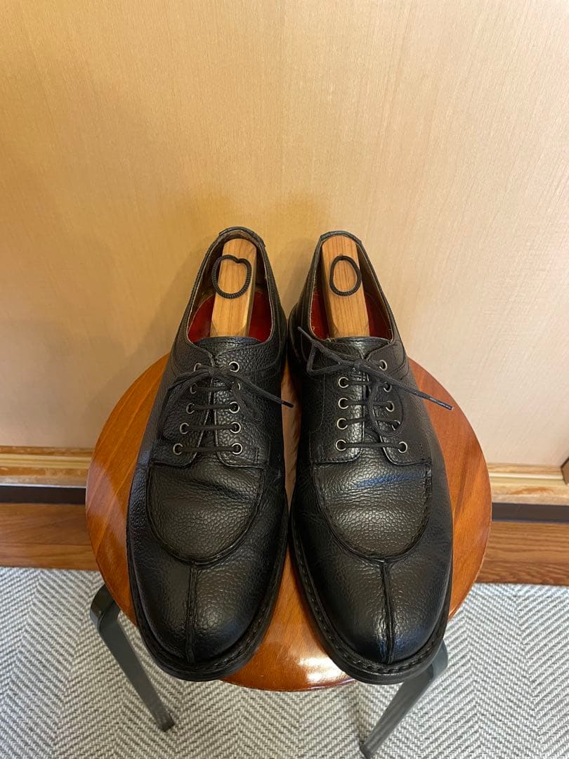 GRENSON グレンソン Uチップレザーシューズブーツ 黒 シューキーパー付属