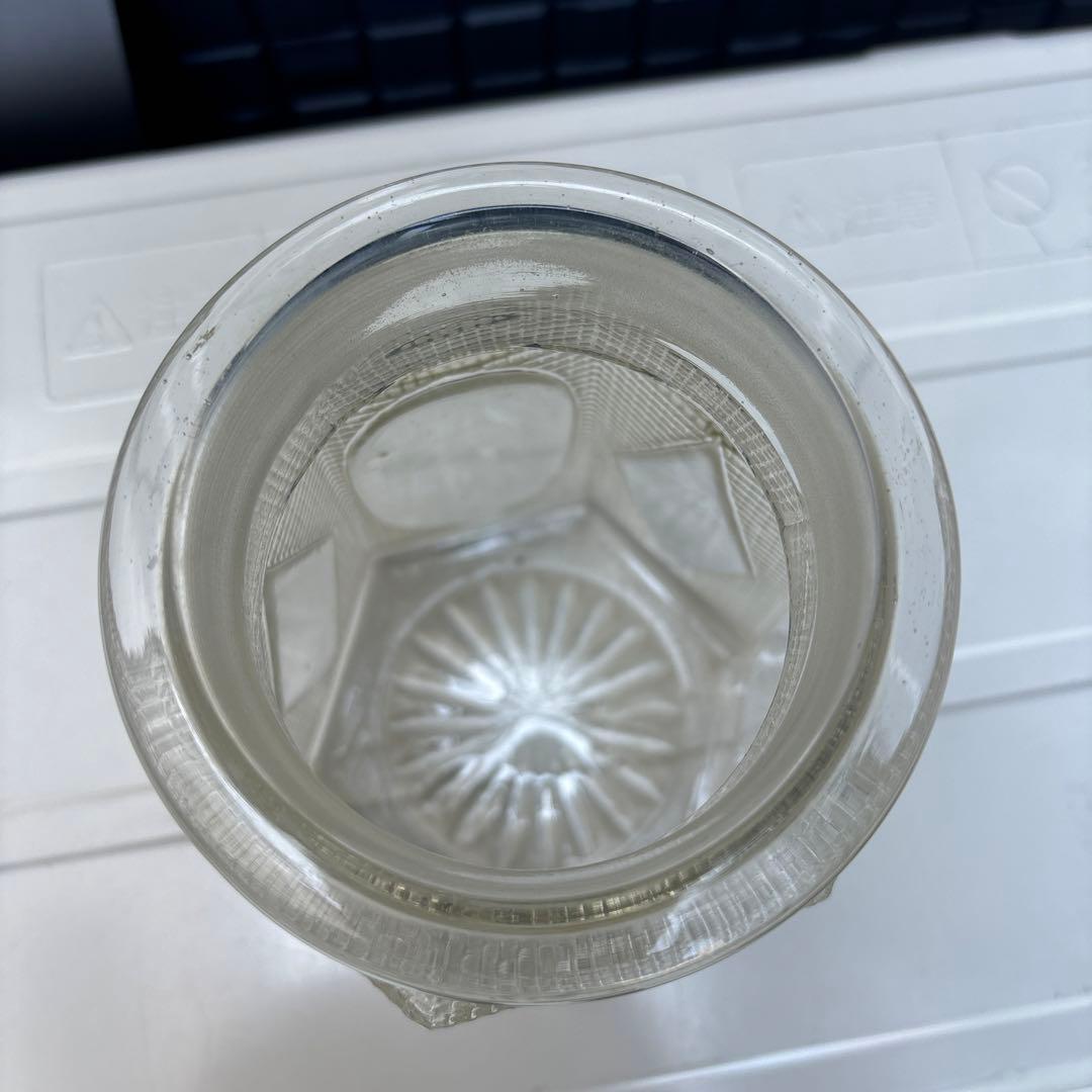 飴屋瓶 ガラス瓶 保存容器 ガラス 昭和レトロ 大正ロマン 六角形 珍しい