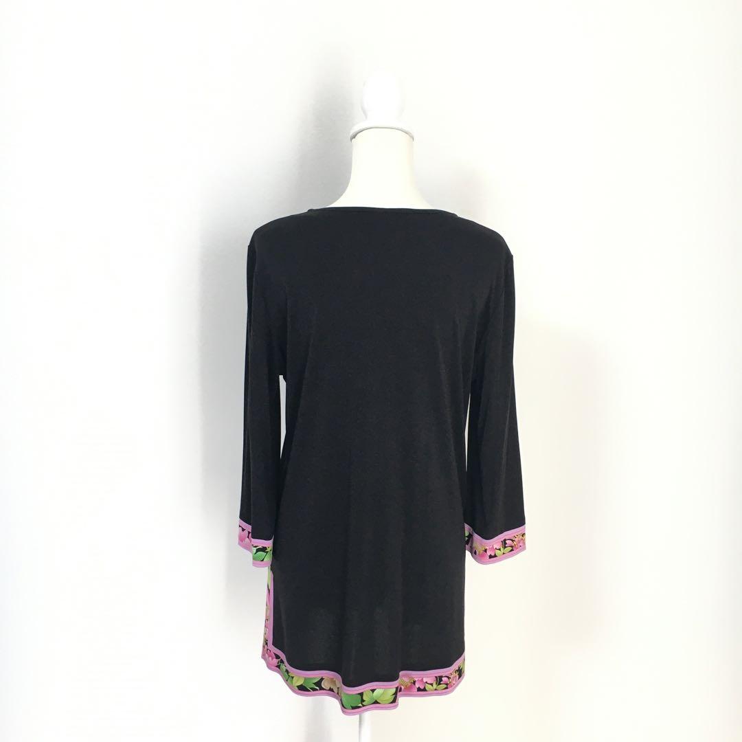 LEONARD レオナール　美しい花柄　カンカン　チュニック　LL