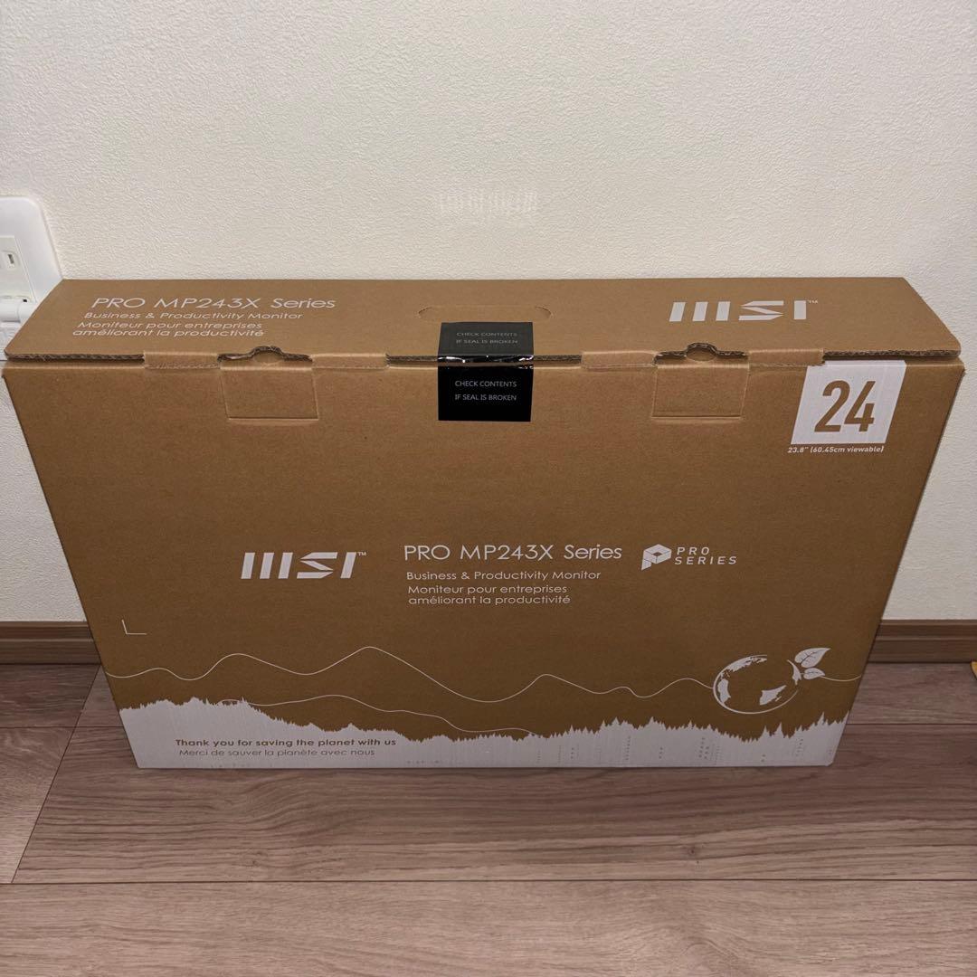 MSI　ゲーミングモニター 23.8型 /フルHDワイド　PRO MP243XW