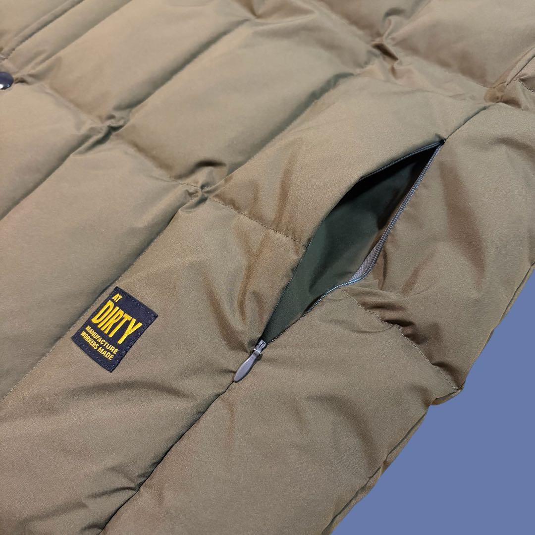 ★新品タグ付き★ AT-DIRTY カーキ　 ダウンベスト　キルティング