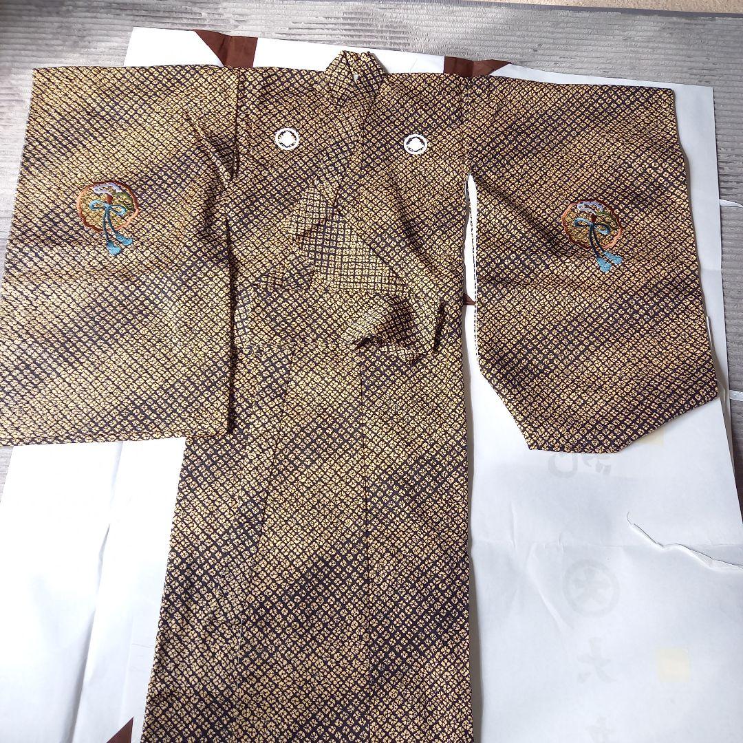 お宮参り　着物　男の子　産着　祝着　4点セット　正絹