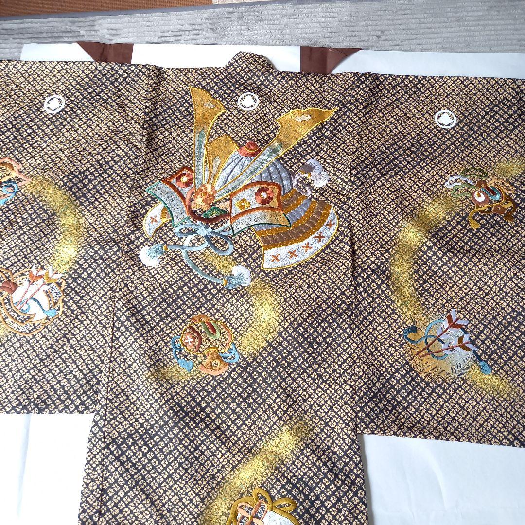 お宮参り　着物　男の子　産着　祝着　4点セット　正絹