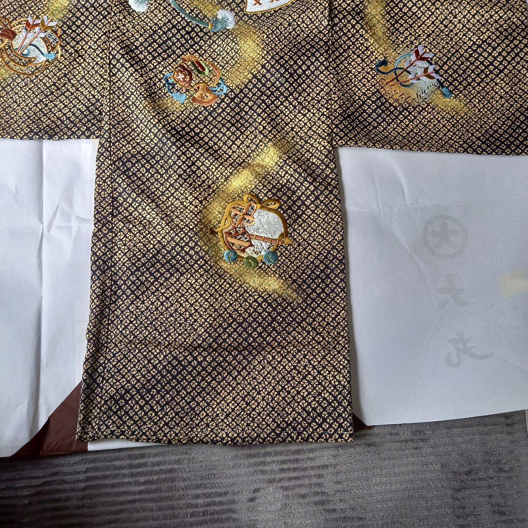 お宮参り　着物　男の子　産着　祝着　4点セット　正絹