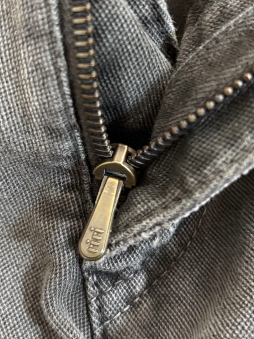 う*ぱ様 キミノリモリシタ　グレー 厚手綿カーゴパンツ ダメージ加工　kimin